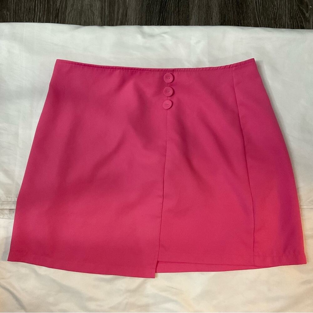 SHEIN Women’s Asymetric Hem Skirt 1X Colorful Casual Barbie Coconiut Girl Preppy